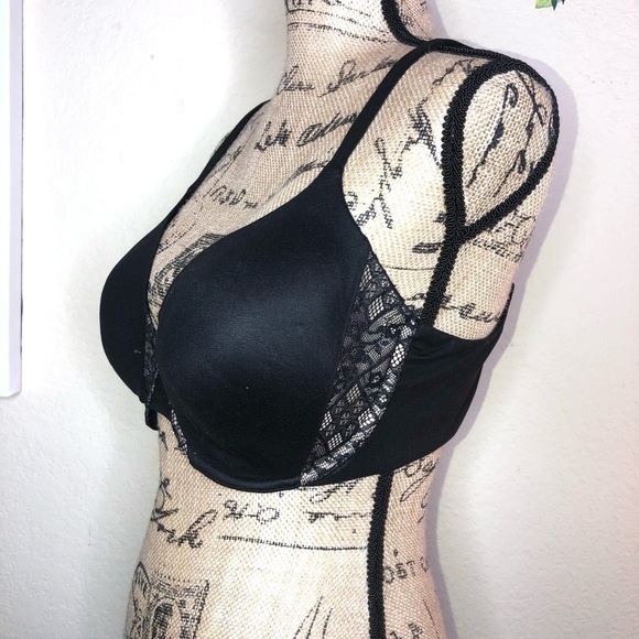 Victoria’s Secret Body by Victoria Adjustable Black & Tan Lace Bra Size 36DD - Picture 3 of 6